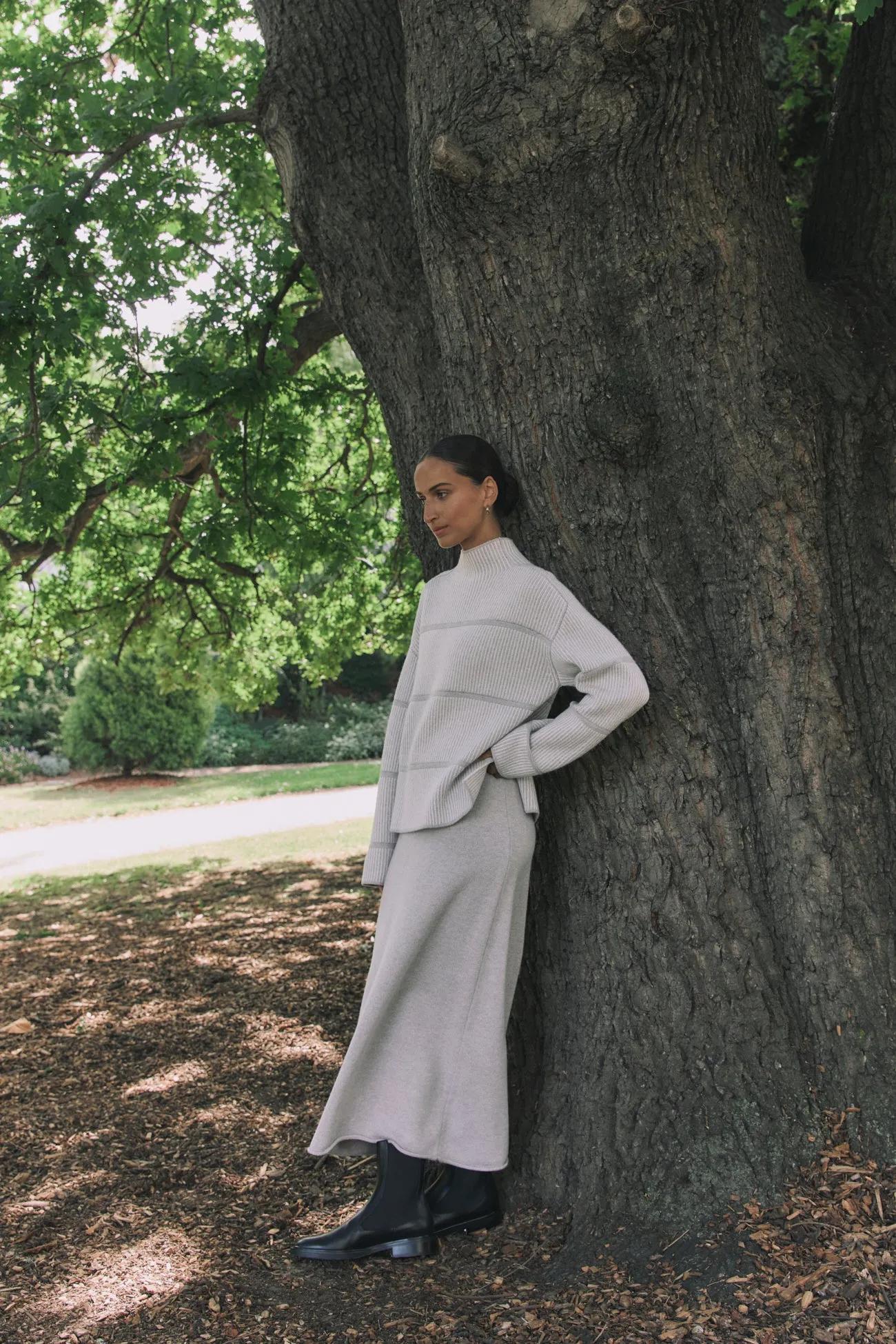 Lambswool Skirt | Oat