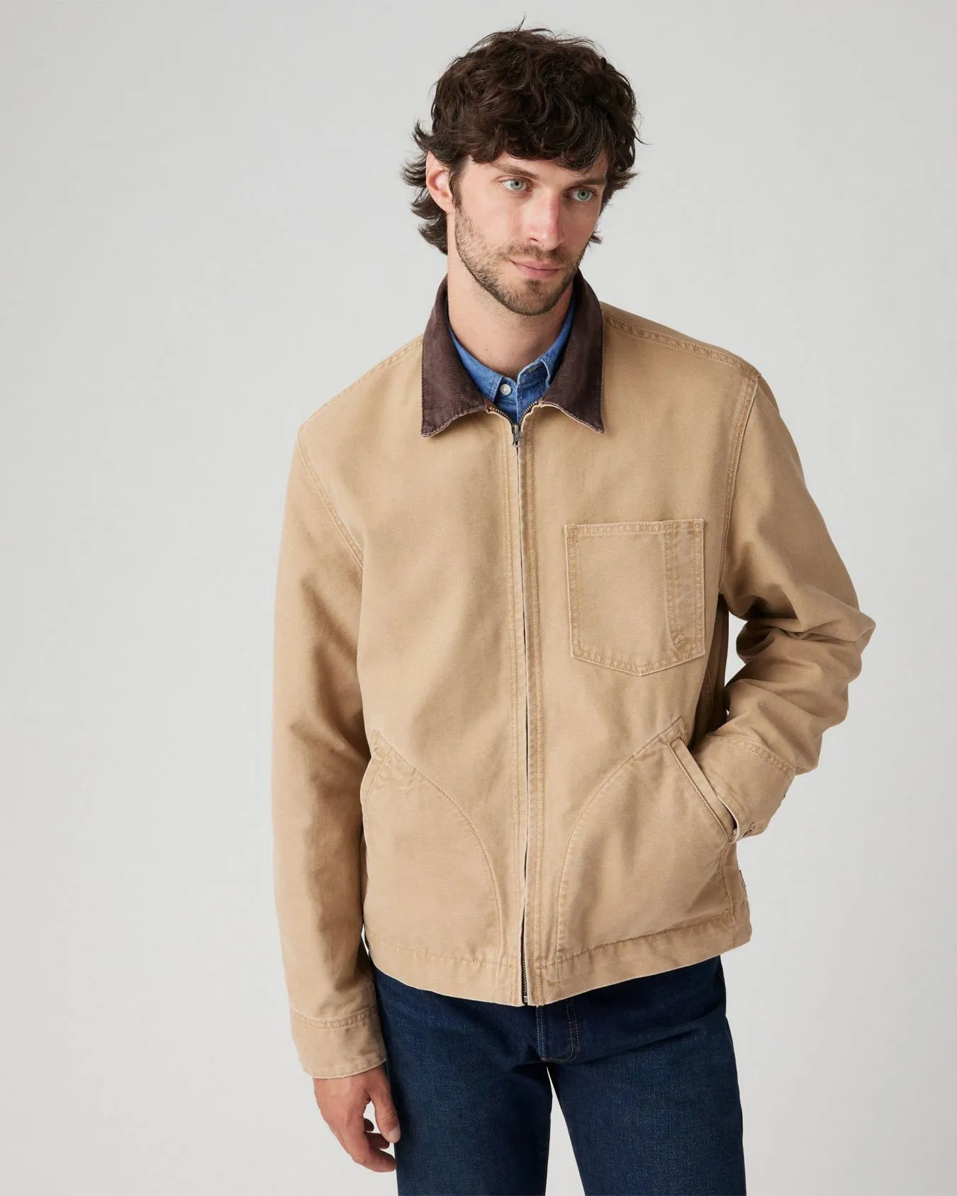 Levi's® Full Zip Mechanics Jacket - Scary Tigers Eye