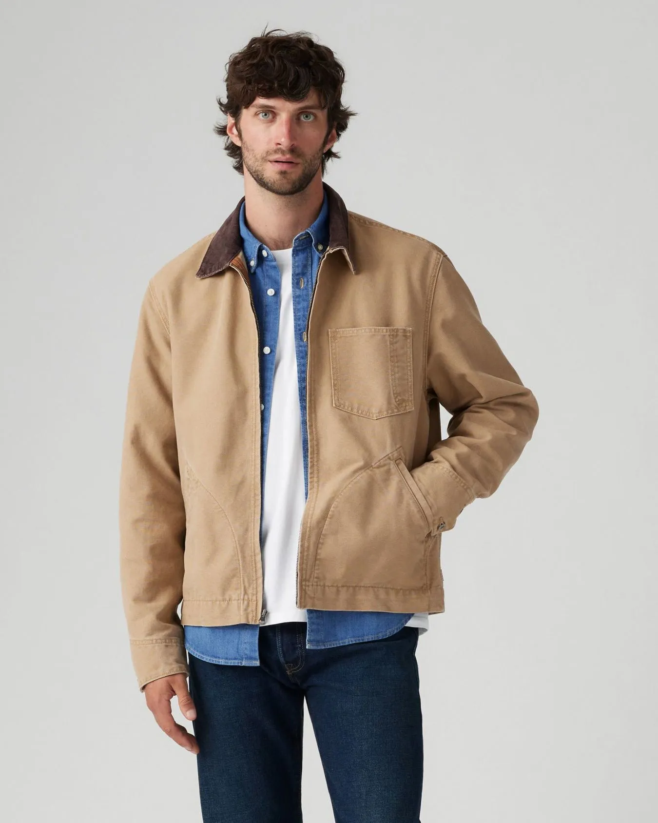 Levi's® Full Zip Mechanics Jacket - Scary Tigers Eye
