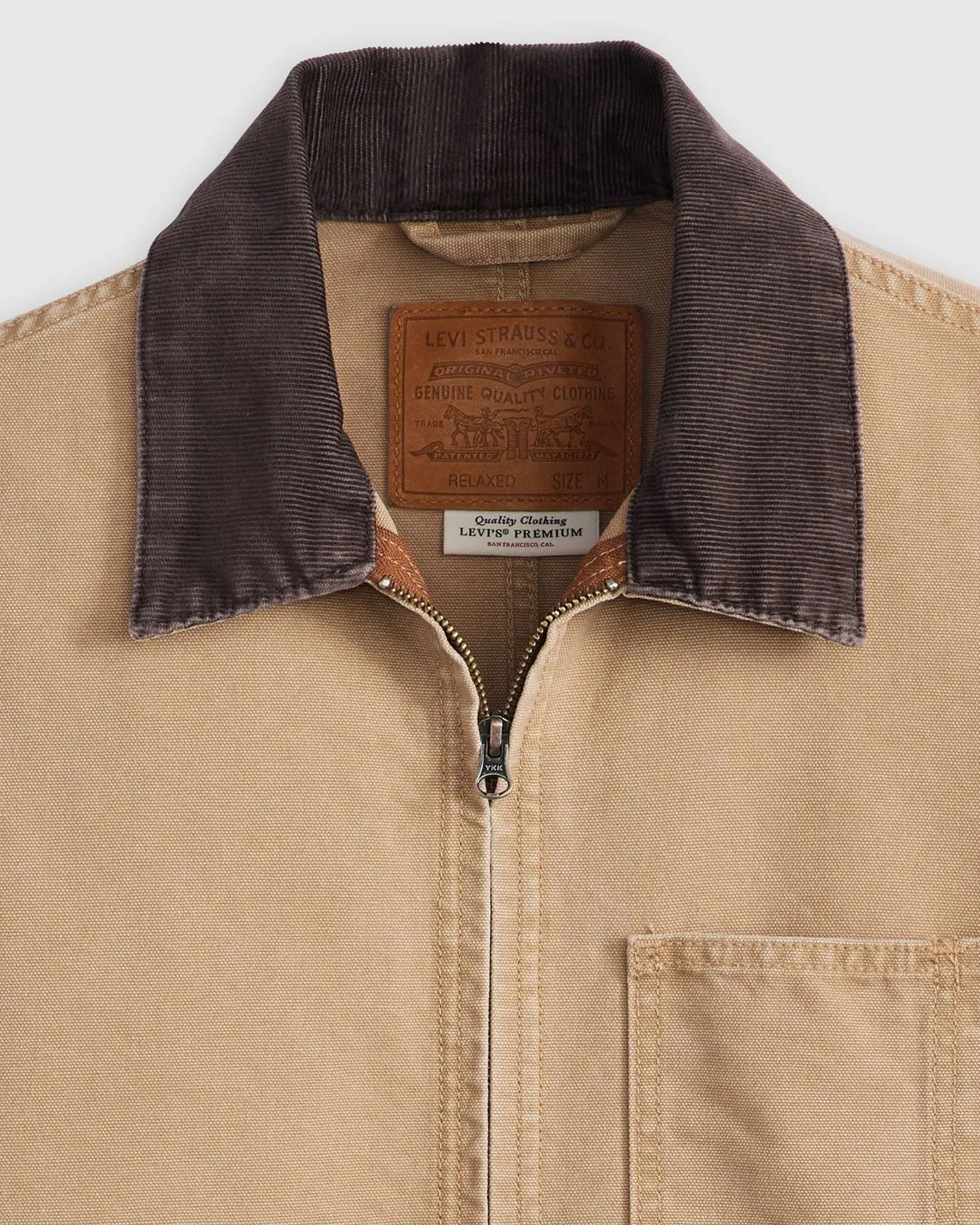 Levi's® Full Zip Mechanics Jacket - Scary Tigers Eye