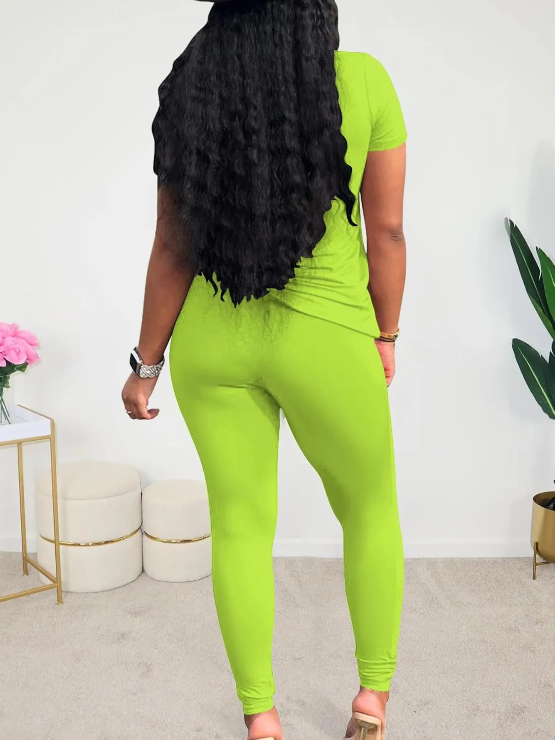 Lounge Sets for Women 2 Piece Summer Casual Jogger Workout Outfits Short Tops Long Pant Sweat suit leggings set