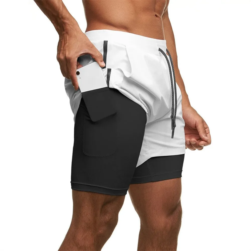 Men's 2-in-1 Double Layer Gym Shorts