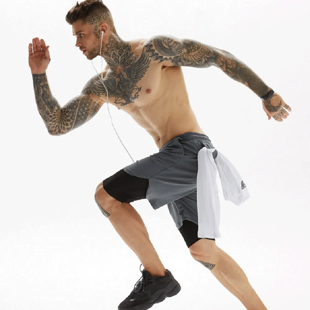 Men's 2-in-1 Double Layer Gym Shorts