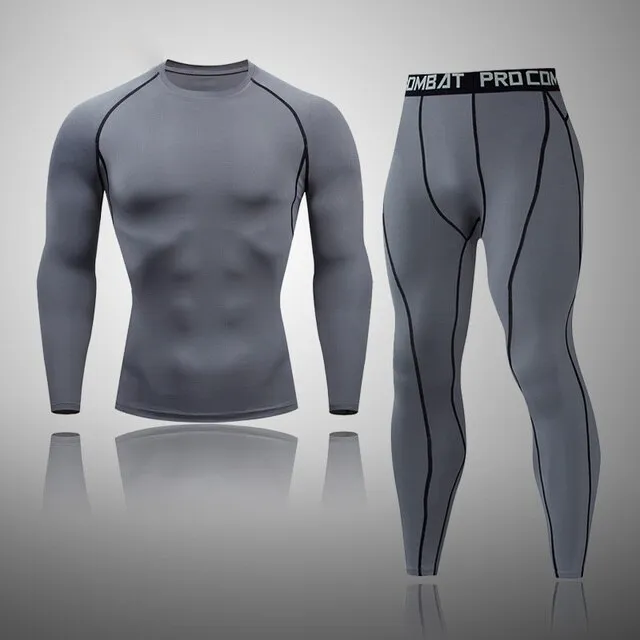 Men's Compression Basic Thermal Quick Dry Underwear Full Set