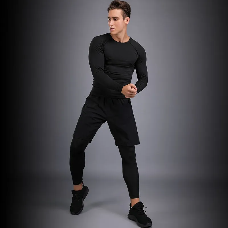 Men's Compression Basic Thermal Quick Dry Underwear Full Set