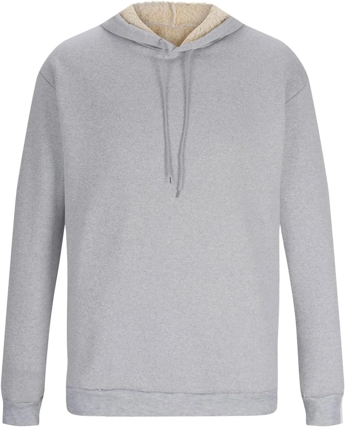 Mens Fleece Pullover Fleece Lined Heavy Weight Hoodie Heavy Duty Winter Hooded Sweatshirt Thermal Warm Sweatshirts