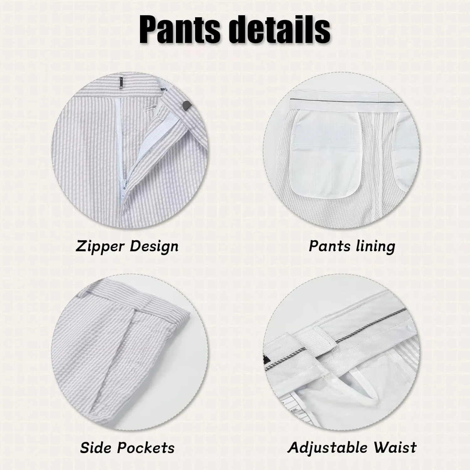 Mens Suit Summer Seersucker 2 Piece Double Breasted Buckle Striped Tuxedos for Men Wedding Suits Cotton Beach Party