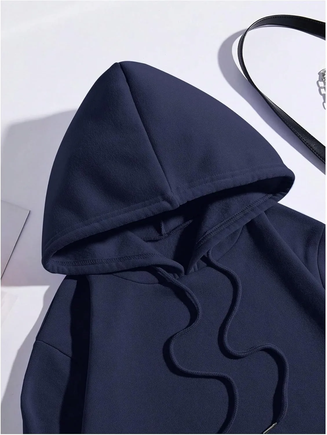 Milumia Women's Floral Print Drawstring Hoodie Drop Shoulder Long Sleeve Pullover Sweatshirt