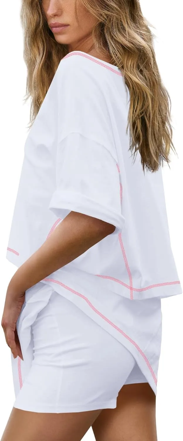 Panadila Womens Skirt Set 2 Piece Outfits Workout Sets Matching Sets Crop Tops and Skirt with Shorts Set with Pockets