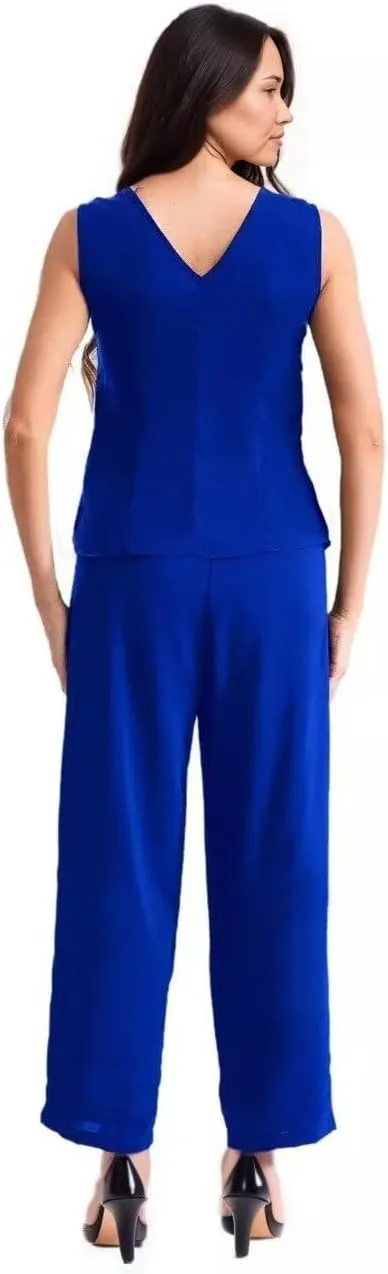 Pant Suits Mother of The Bride 3 Pieces Chiffon Formal Outfits Long Sleeve Sequin Wedding Evening Gowns