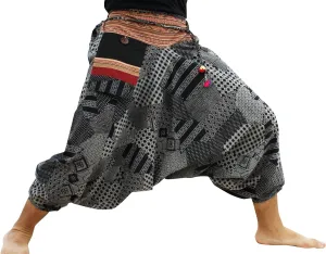 RaanPahMuang Premium Cotton Yoga Harem, Boho Pants for Women, with Side Pocket, Hippy Baggy Tribe Pants