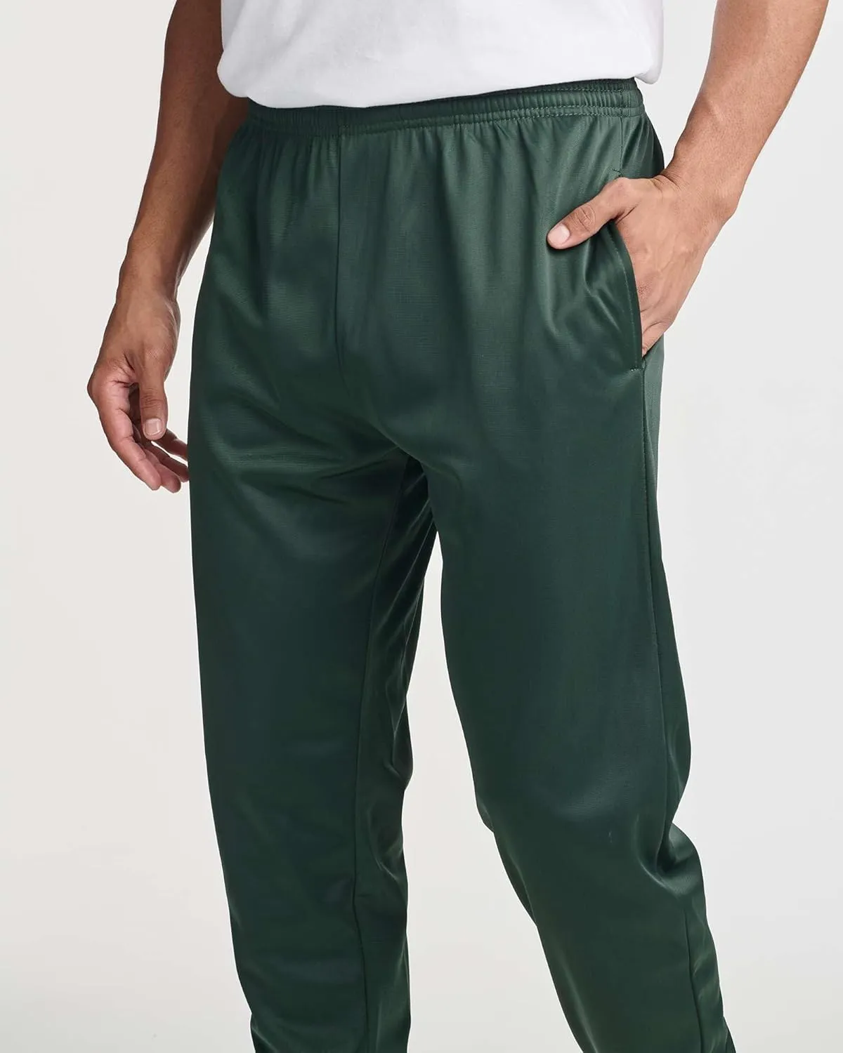 Real Essentials 3 Pack: Men's Tricot Active Athletic Casual Jogger Fleece Lined Sweatpants Pockets (Available in Big & Tall)