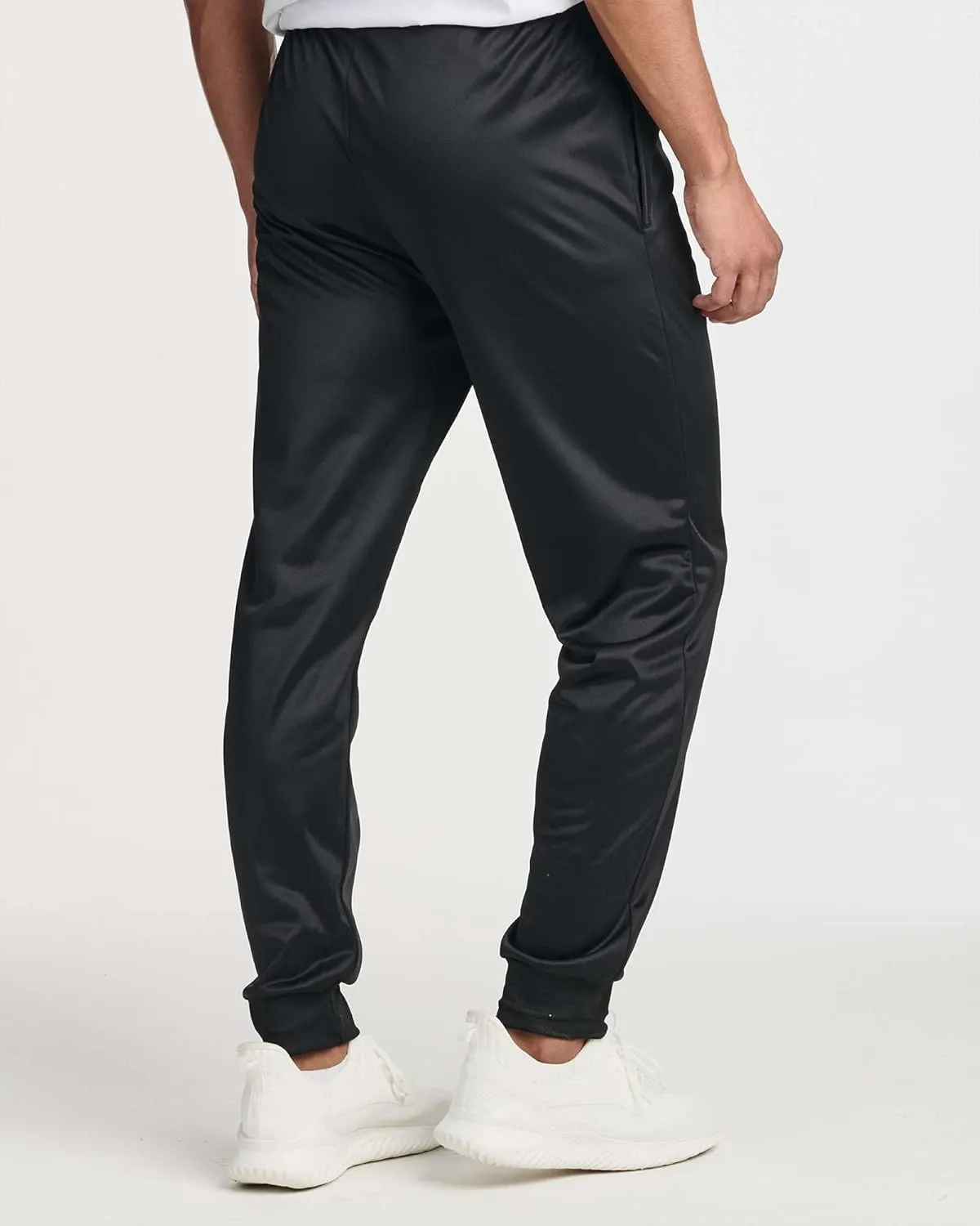 Real Essentials 3 Pack: Men's Tricot Active Athletic Casual Jogger Fleece Lined Sweatpants Pockets (Available in Big & Tall)