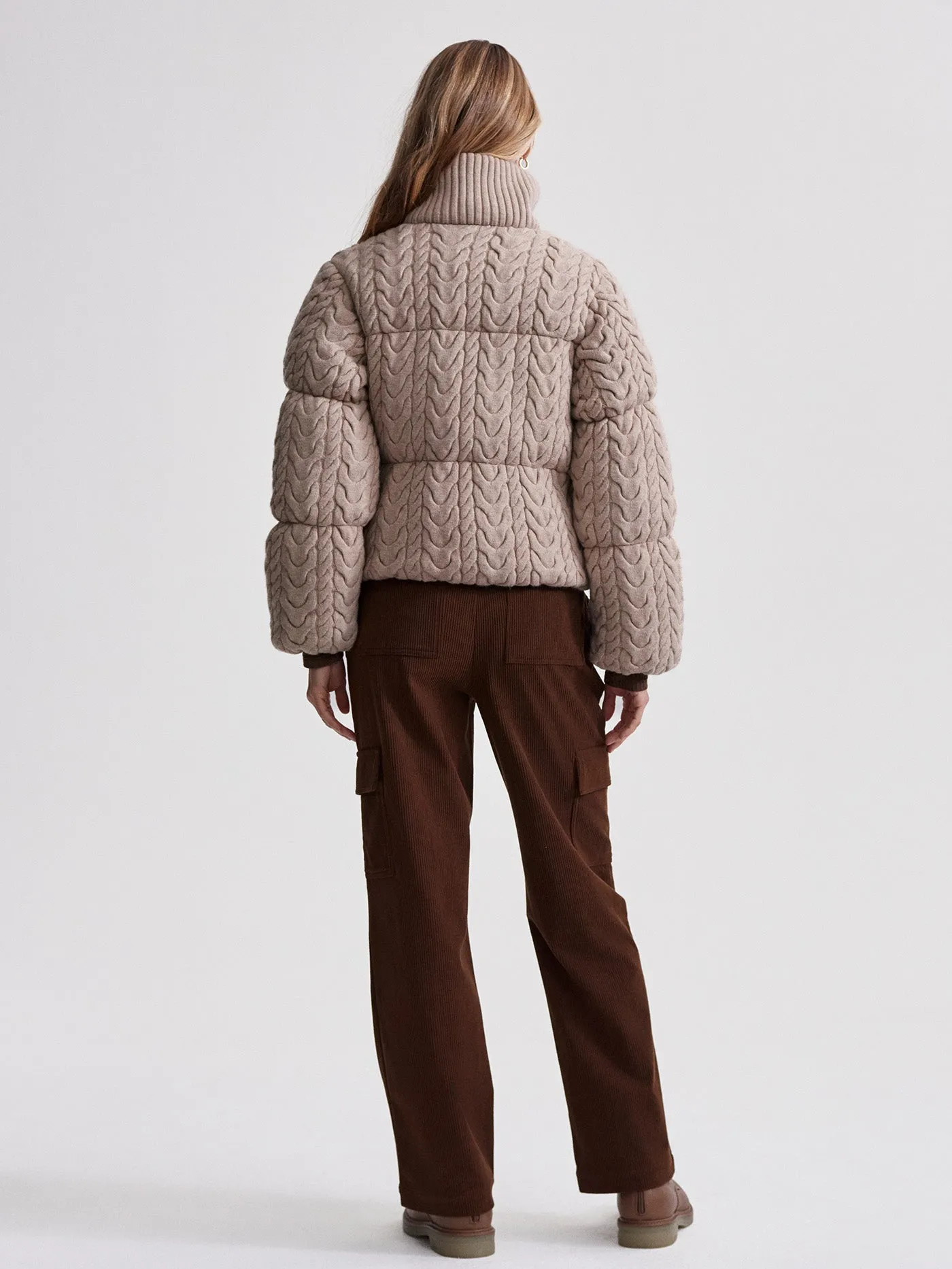 Reggie Cable Knit Puffer