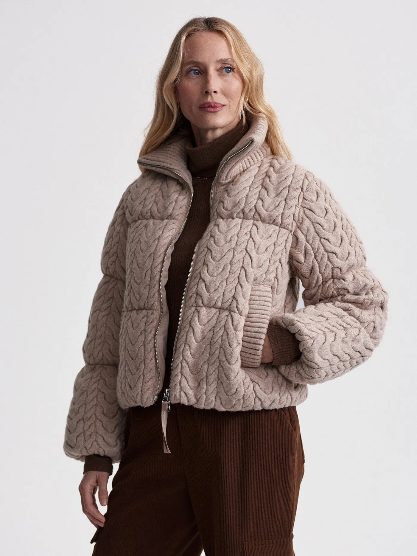 Reggie Cable Knit Puffer