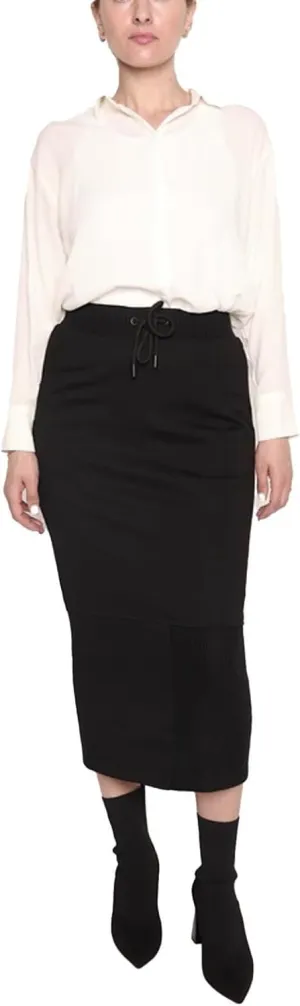 Rib Panel Maxi Skirt