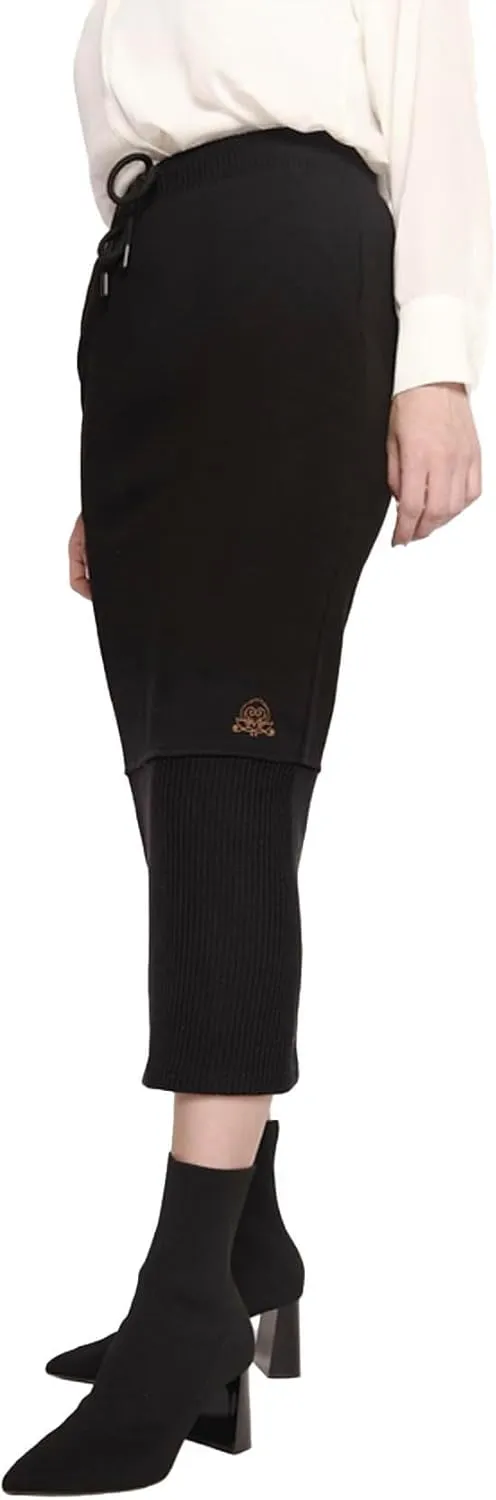 Rib Panel Maxi Skirt
