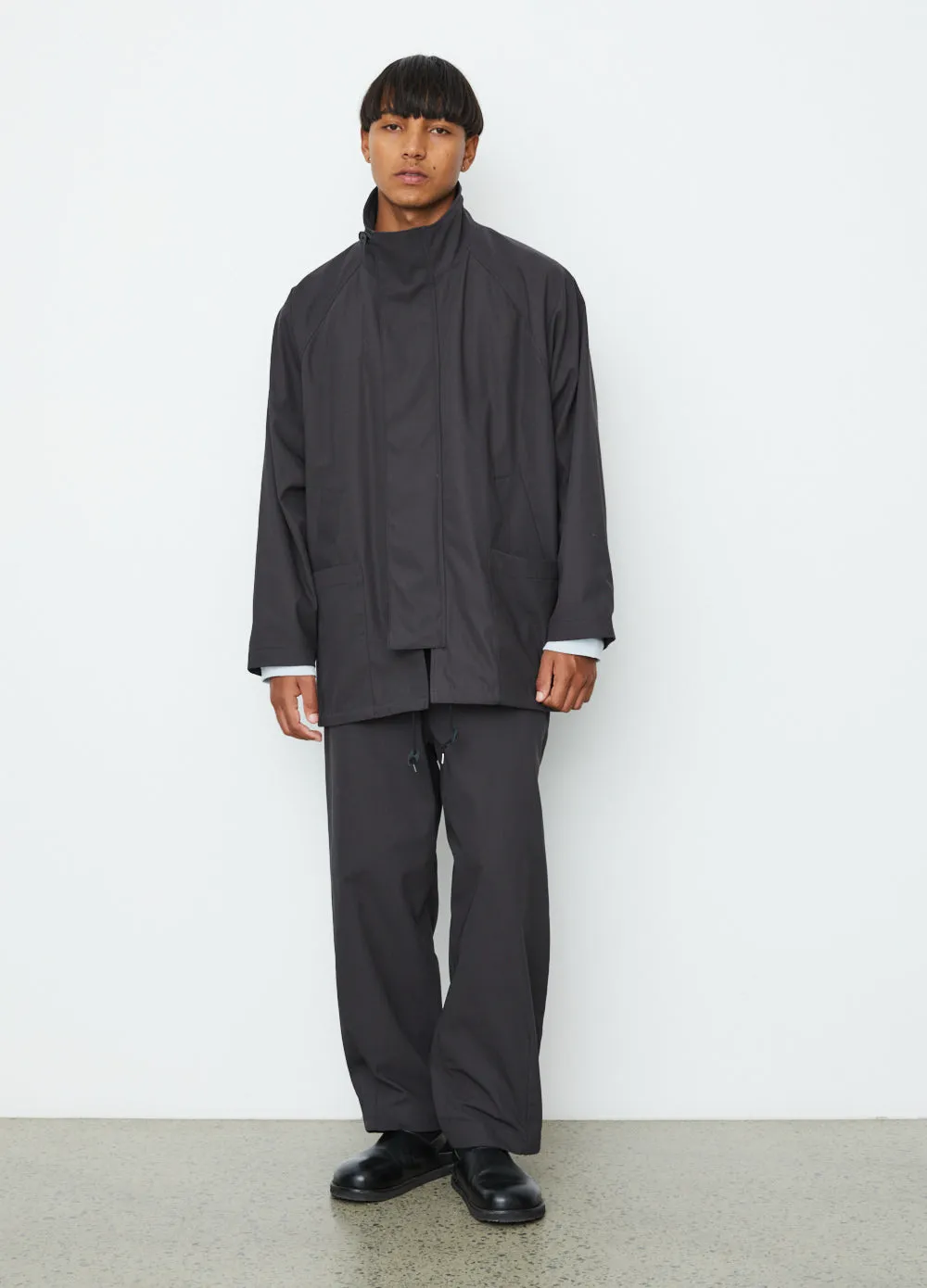 Stand Collar Half Coat