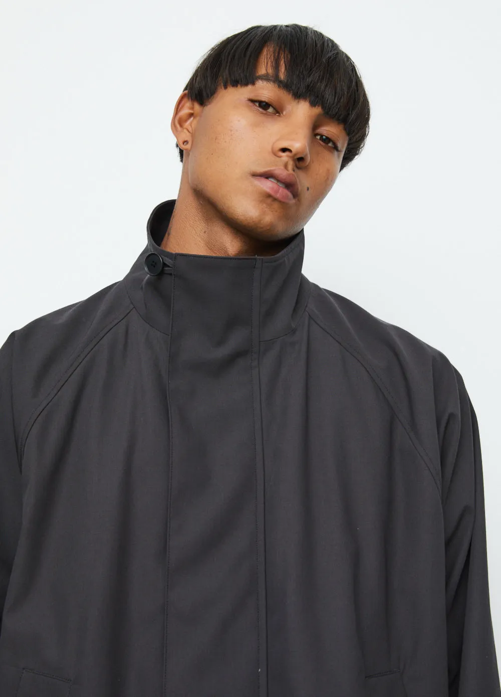 Stand Collar Half Coat