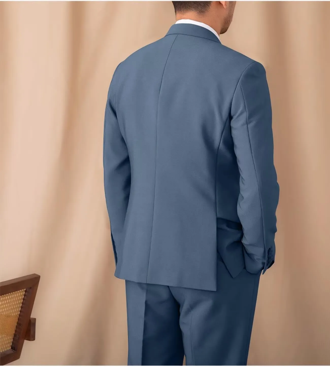 Suit for Men Wedding Slim Fit 3 Piece Set Blazer Jacket Vest Pants Tuxedo Suits for Groomsmen Business Prom Party Sport Coat