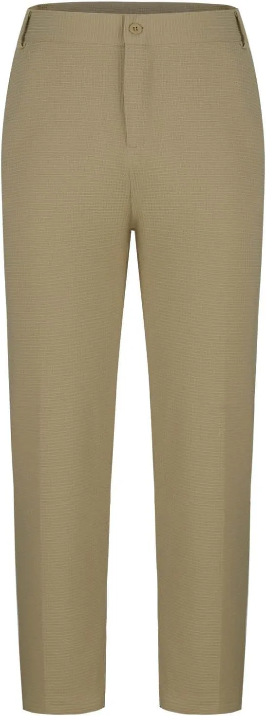 Suit Pants for Men Big and Tall Loose Casual Business Formal Dress Pant Texture Expandable Waist Flat Front Trousers