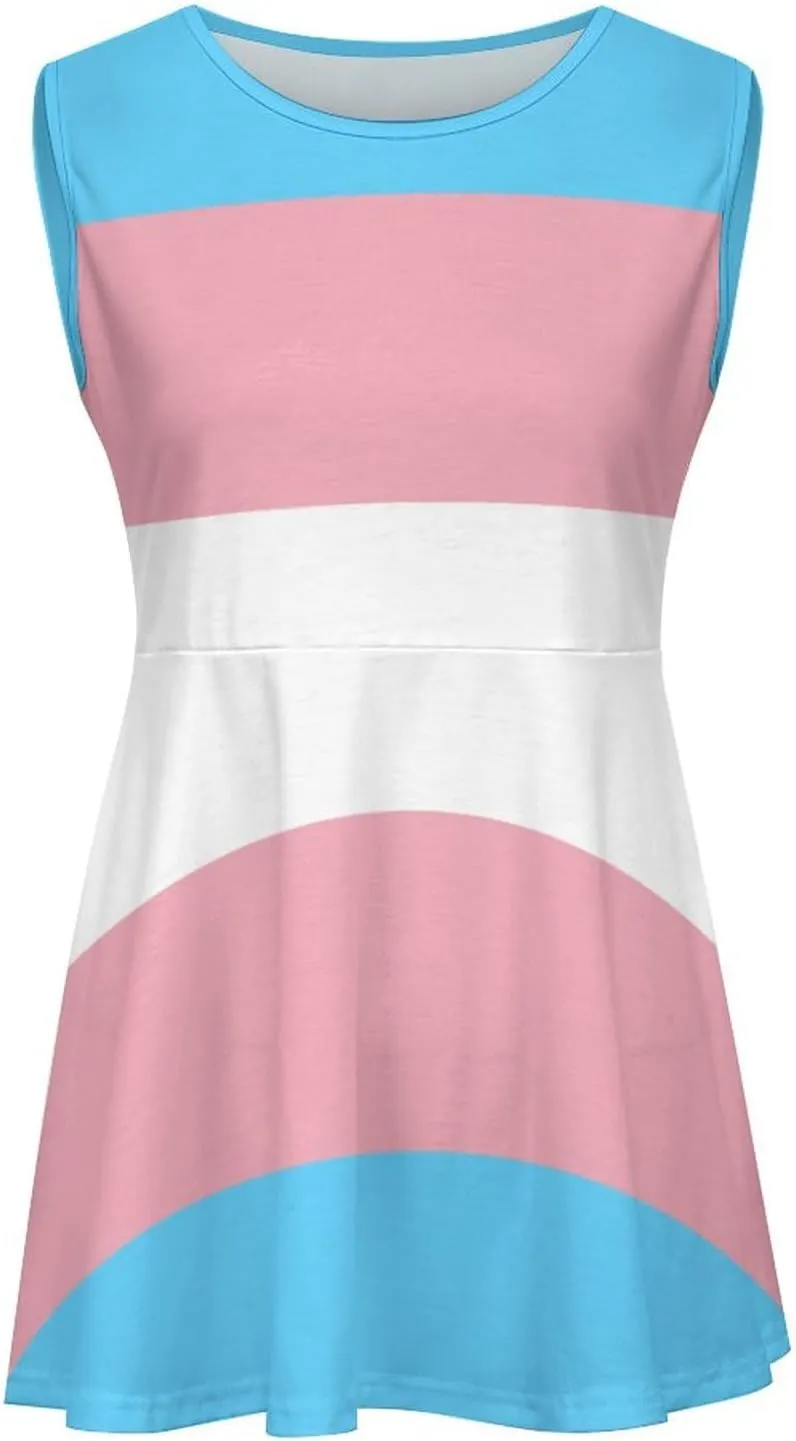 TAIZIYEAH Transgender Pride Flag Printed Camisole Casual for Women Spring Summer Party Clothes