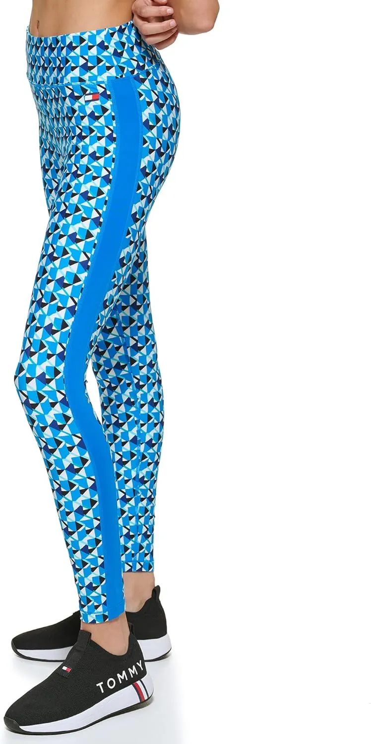 Tommy Hilfiger Women's High Rise Island Geo Print Side Inset Legging