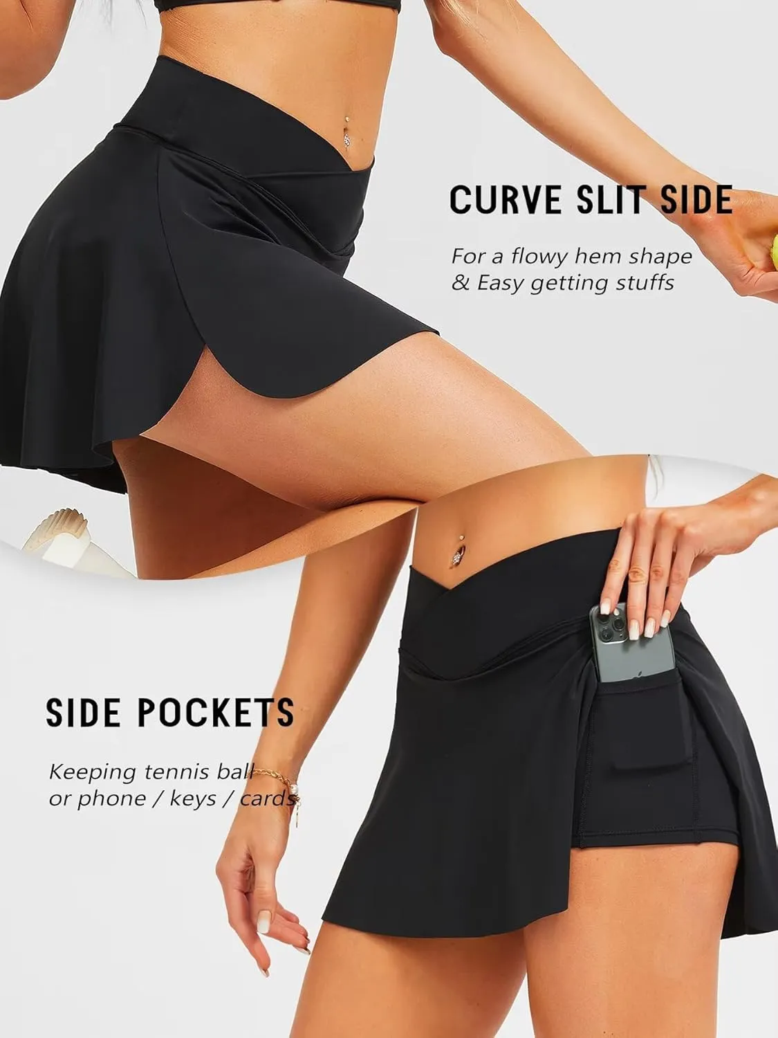 TZLDN Tennis Outfits Women Mini Skirt Sets 2 Piece Skorts High Waisted Golf Athletic Polo Tank Crop Tops Workout Clothes