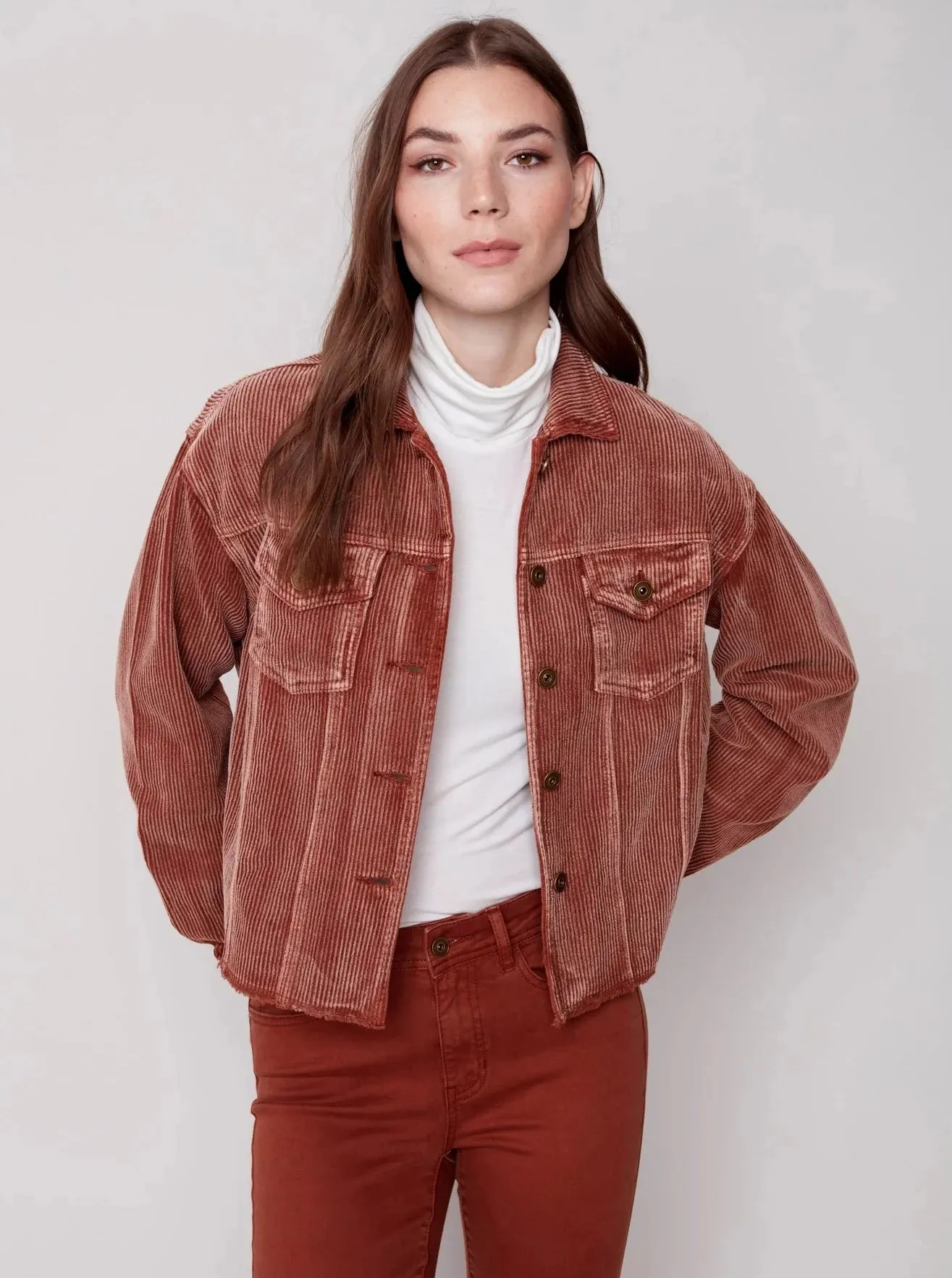Washed Out Corduroy Jacket [Cinnamon-C6252]