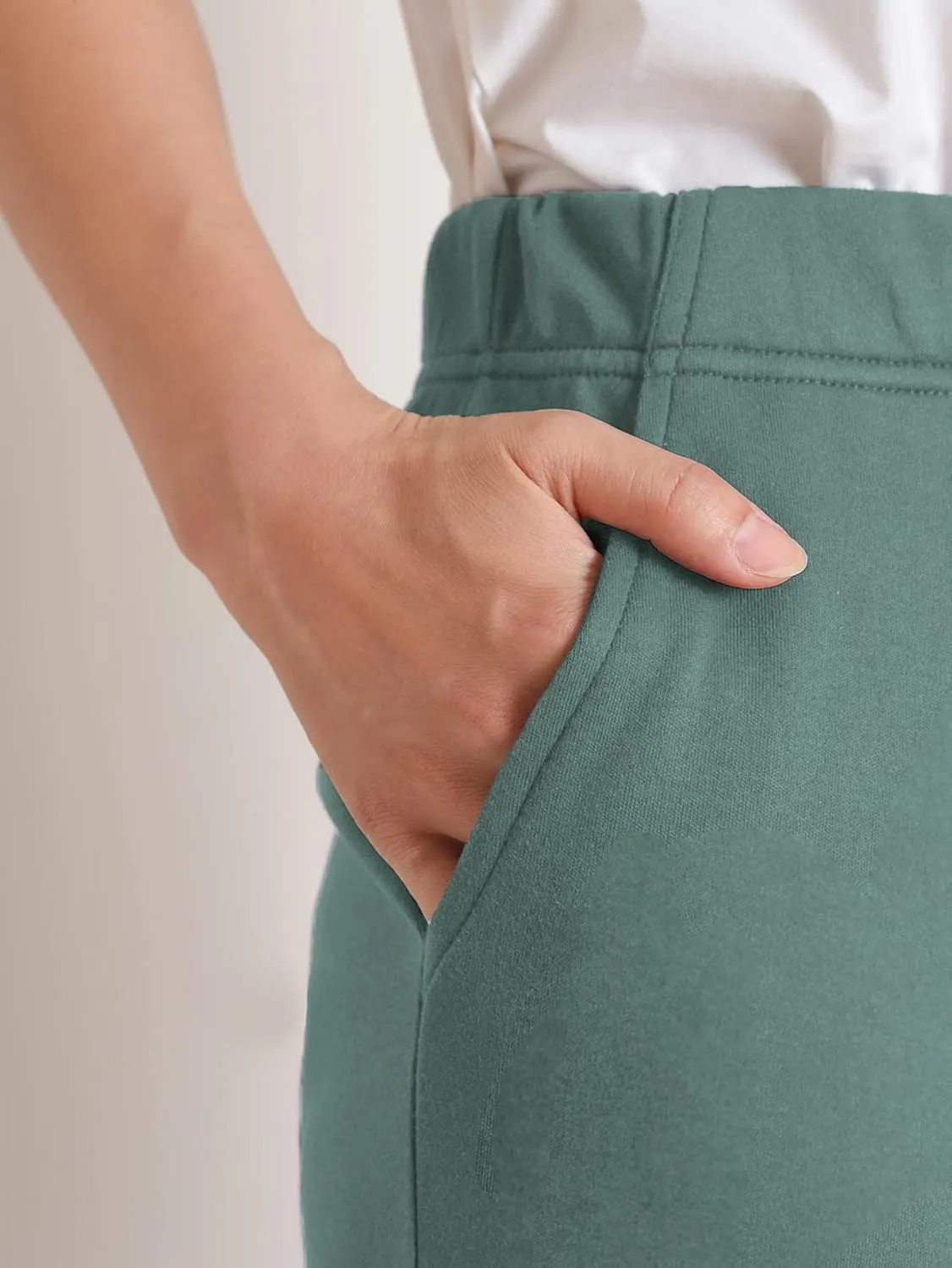 Weintee Women's Petite Knit Pants with Pockets
