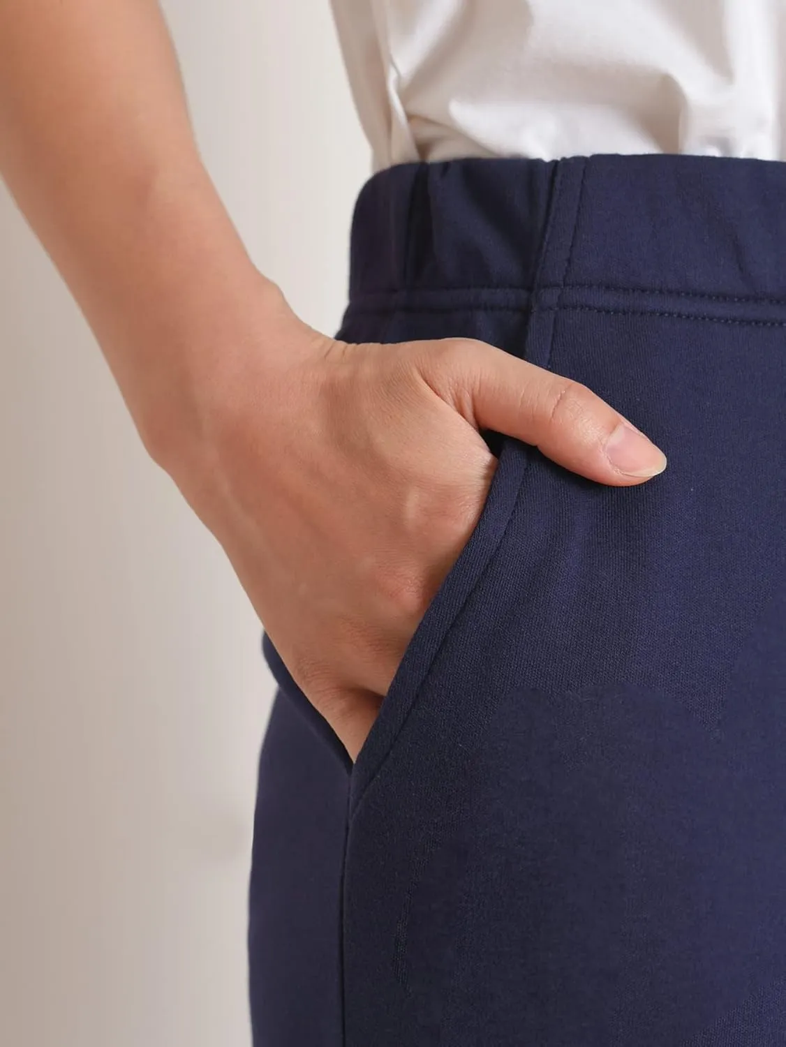 Weintee Women's Petite Knit Pants with Pockets