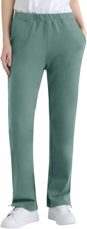 Weintee Women's Petite Knit Pants with Pockets