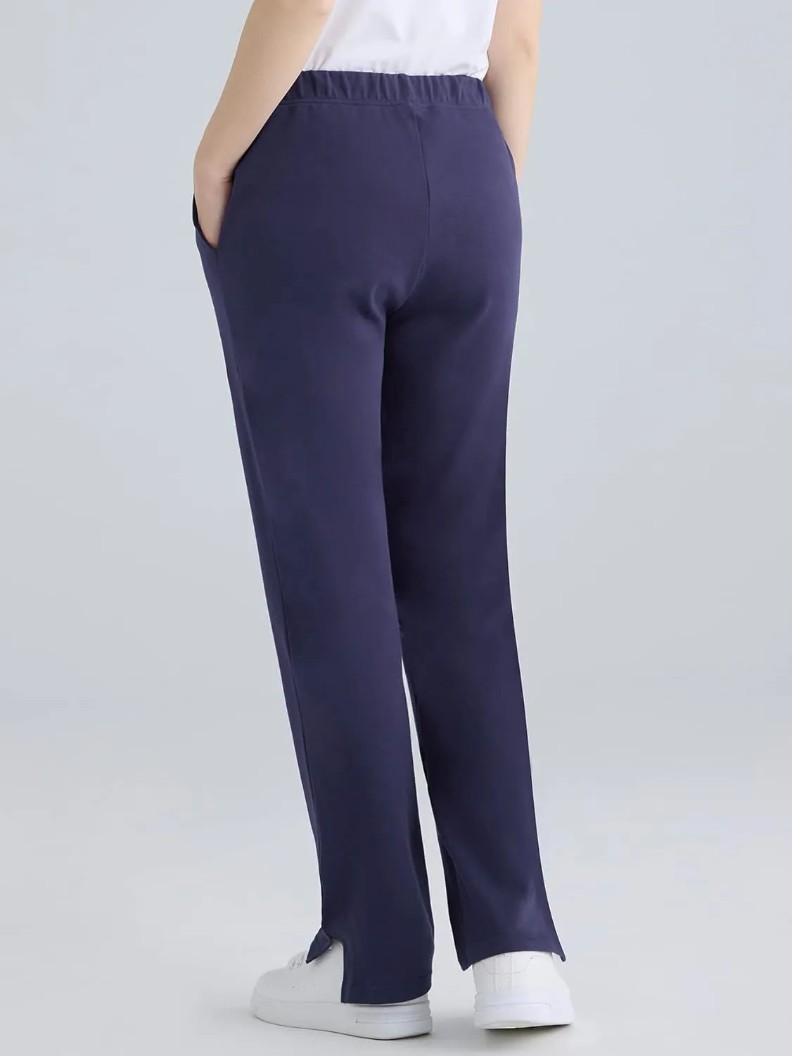 Weintee Women's Petite Knit Pants with Pockets