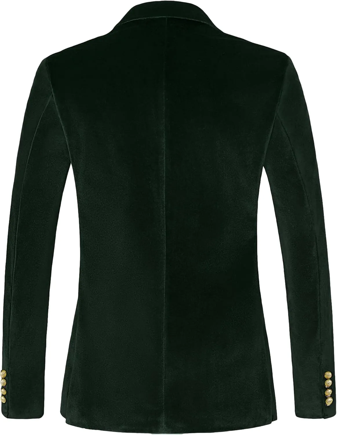 Wemaliyzd Mens 2 Piece Suit Notch Lapel 1 Button Velvet Blazer Jacket & Pants