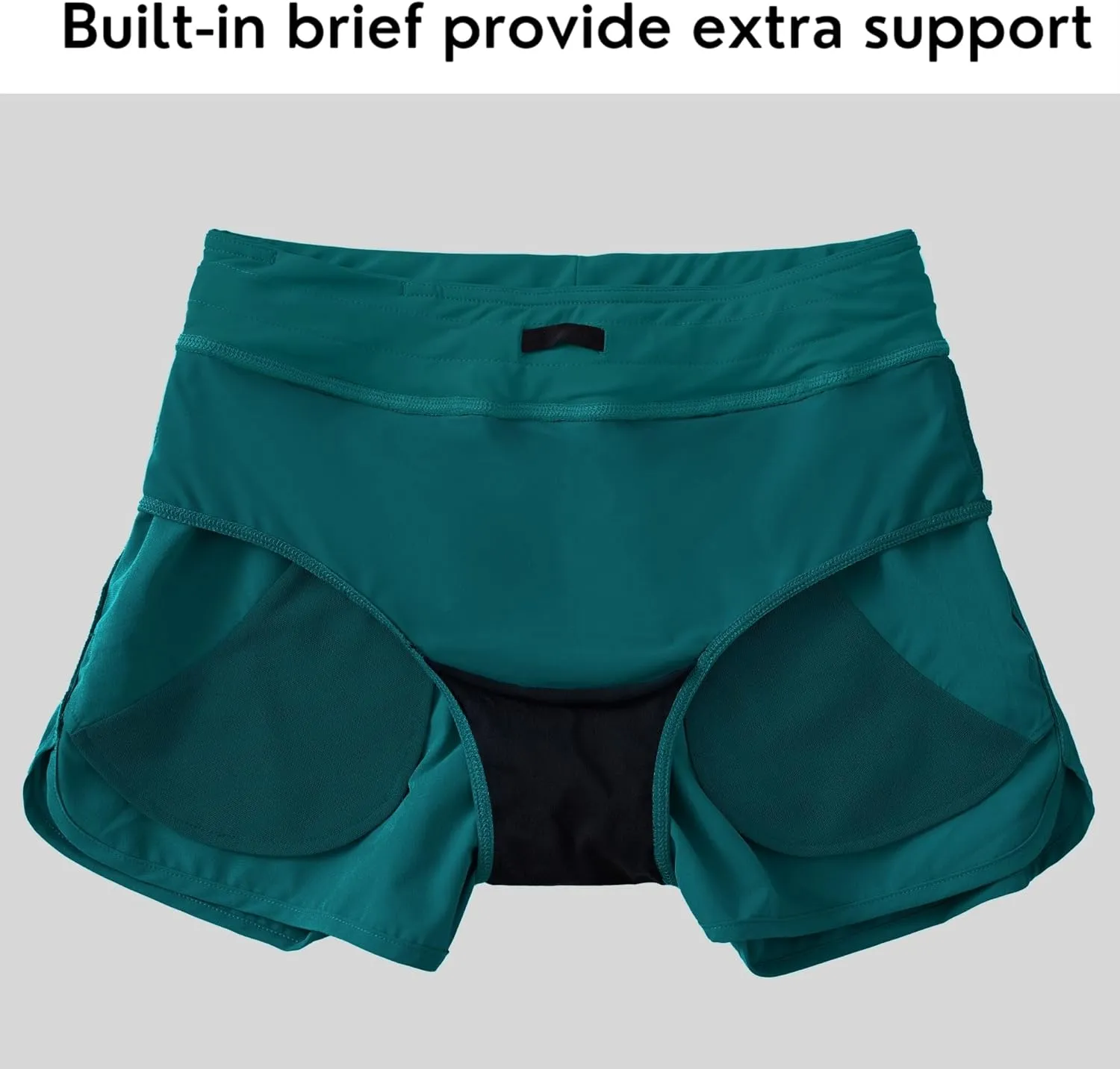 Willit Women's 3" Swim Board Shorts Swimming Bottoms with Brief Liner Quick Dry UPF 50 