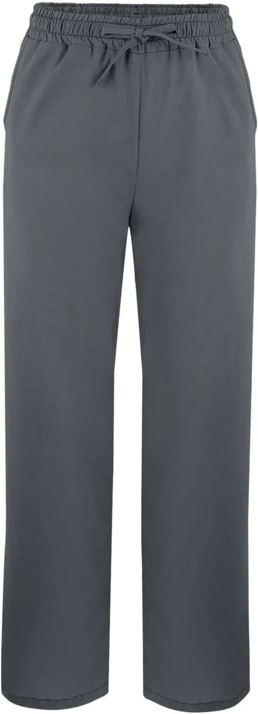 Womens Capris Linen Pants High Waist Drawstring Comfy Casual Pants Lounge Lightweight Loose Trousers with Pockets