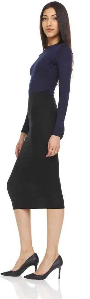 Women's High Waist Slim Midi Maxi Skirt BKJH007