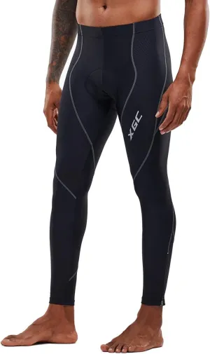 XGC Men's Long Cycling Pants Trousers Bike Pants Trousers Tights Legging with 4D Sponge Padded
