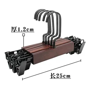 Xyijia Hanger 10Pcs/Lot 38Cm/40Cm /44Cm Adult Vintage Solid Wood Hangers Children's Clothes Hanger and Trousers Clip