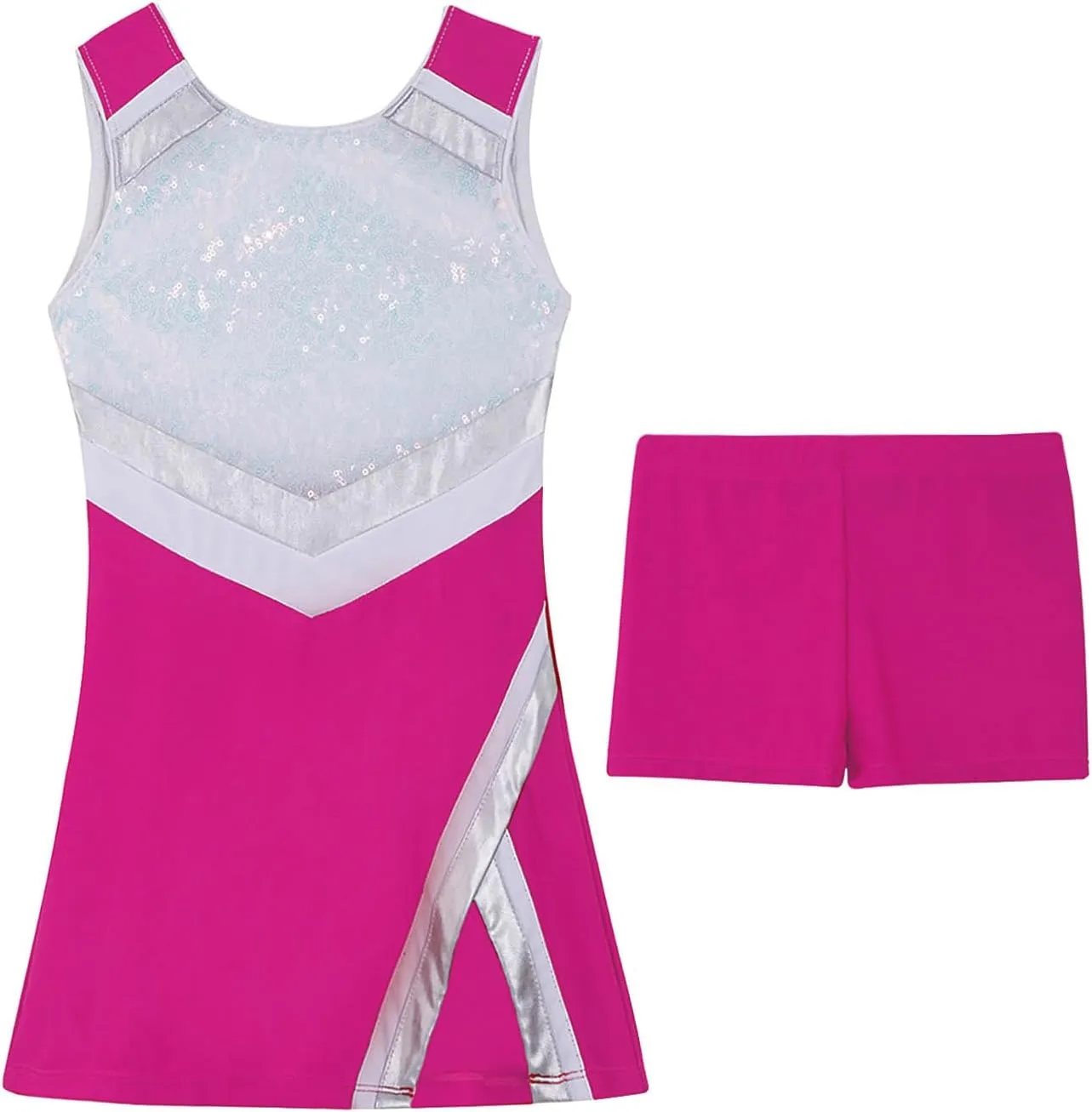 YEAHDOR Kids Girls Tennis Golf Dress Set with Shorts Racerback Tank Tops and Tennis Skirt Skorts 2 Pieces Tracksuit Set