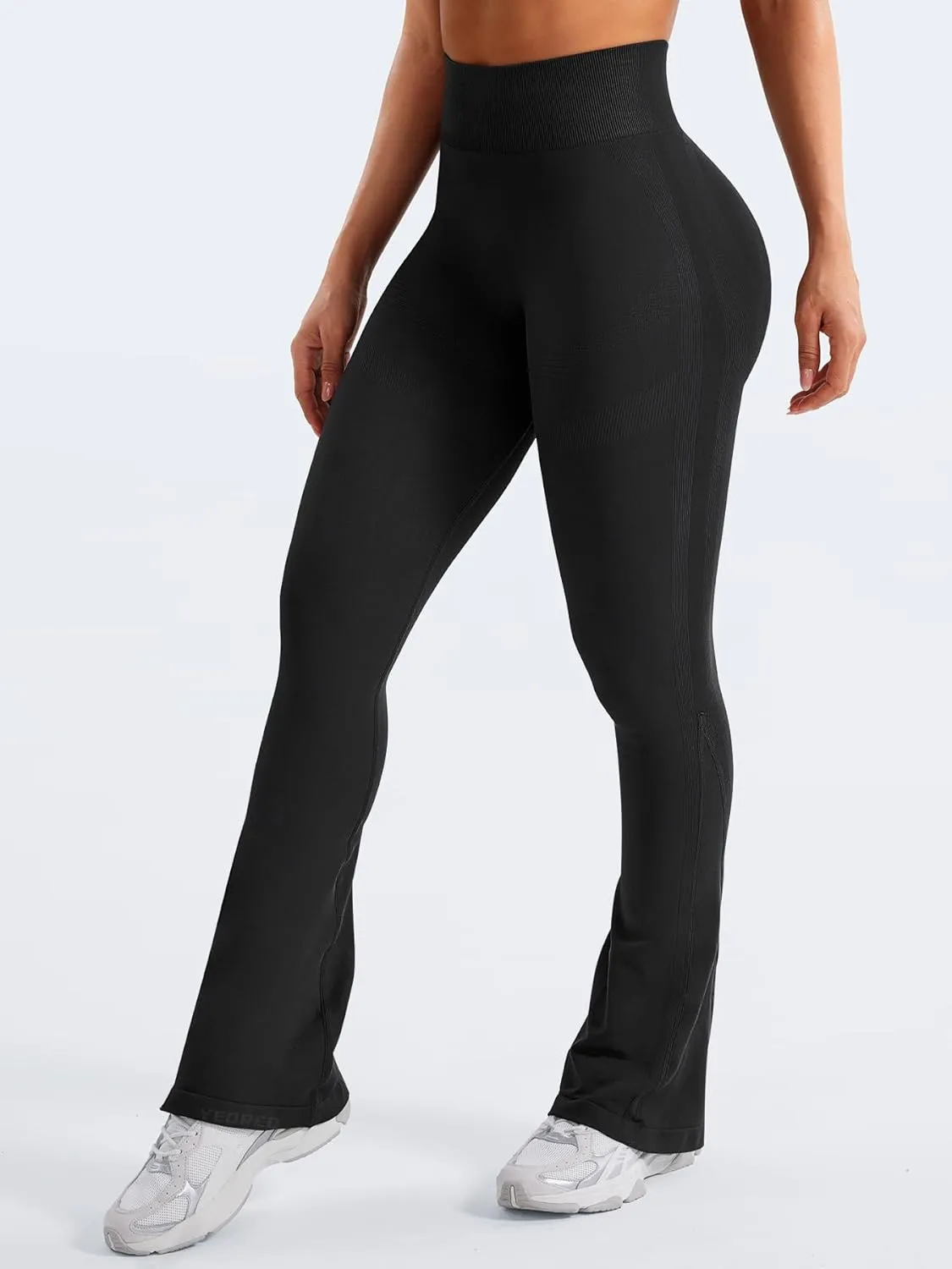 YEOREO Mini Flare Leggings Womens Workout Butt Lifting Legging Hidden Scrunch Seamless Impact Lilliean Yoga Pants