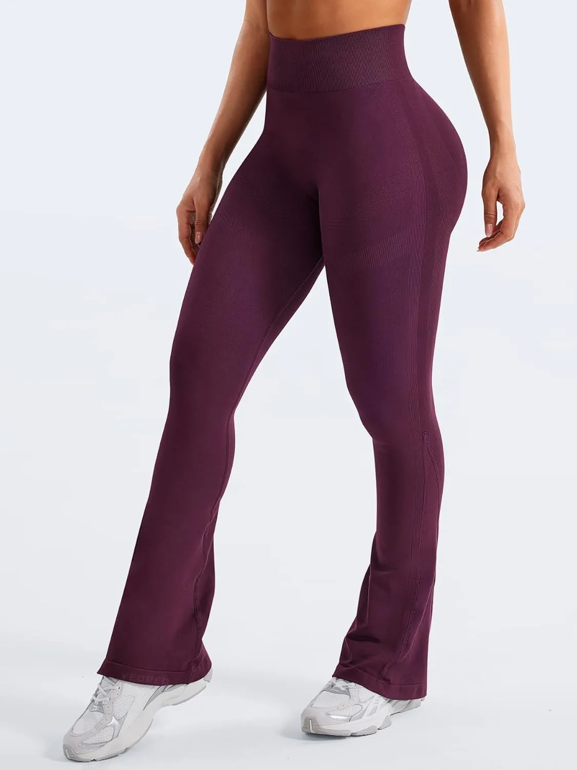 YEOREO Mini Flare Leggings Womens Workout Butt Lifting Legging Hidden Scrunch Seamless Impact Lilliean Yoga Pants
