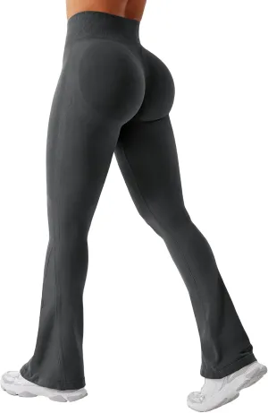 YEOREO Mini Flare Leggings Womens Workout Butt Lifting Legging Hidden Scrunch Seamless Impact Lilliean Yoga Pants